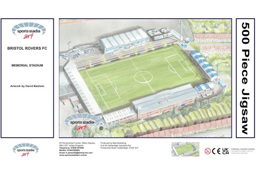 Memorial Ground Stadium Fine Art Jigsaw Puzzle - Bristol Rovers FC Memorial Ground Stadium Fine Art Jigsaw Puzzle - Bristol Rovers FC